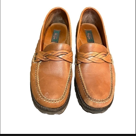 G.H. Bass & Co. Shoes - G.H. Bass & Co. Brown Leather Loafers with Braided Accent